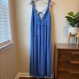 Free People Periwinkle Textured Maxi Dress